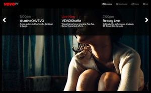 Vevo TV: Musiksender à la ''MTV'' liefert 24-Stunden-Programm (Foto: vevo.com) Vevo TV: Musiksender à la ''MTV'' liefert 24-Stunden-Programm (Foto: vevo.com)