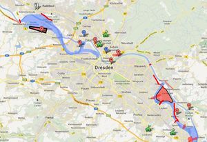 Großraum Dresden: die Elbe bereitet große Sorgen (Foto: Screenshot/GoogleMaps)