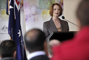 Julia Gillard: im Wahlkampf ist dicke Haut gefragt (Foto: flickr/Kate Lundy)