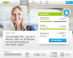 Neues Vexcash-Design (Quelle: Vexcash)