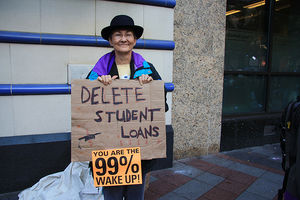Protest: Kredite nehmen Studenten in die Mangel (Foto: flickr/Hollywata)