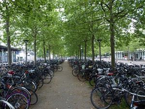 Fahrradständer beim Göttinger Bahnhof: sehr beliebt (Foto: pixelio.de, CFalk)
