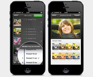 Vainqueur du test Macwelt: l'application ifolor pour iPhone (photo: Ifolor AG)