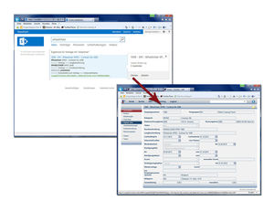 Suchergebnis in MS SharePoint und Sprung in DMS (Copyright: Circle Unlimited AG)