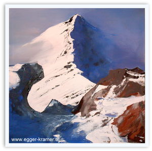 Elisabeth Kramer, '' Mont Blanc '', Acryl auf Leinwand