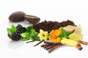 Kaffee mit Nanaminze, Ringelblume, Brombeer, Zimt (Copyright: Coffeelino)