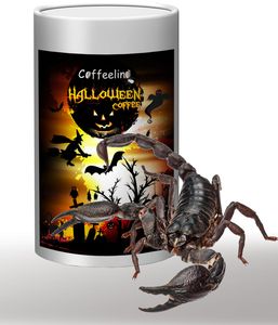 Halloweenschock für Kaffeefreunde - Skorpion im Espresso (Copyright: Coffeelino)