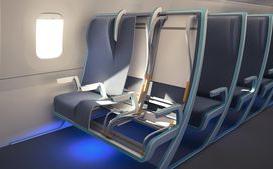 Hightech-Flugzeugsitz: wertet die Economy-Klasse auf (Foto: seymourpower.com) Hightech-Flugzeugsitz: wertet die Economy-Klasse auf (Foto: seymourpower.com)