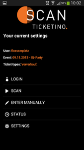 TICKETINO ScanApp (Copyright: TICKETINO)