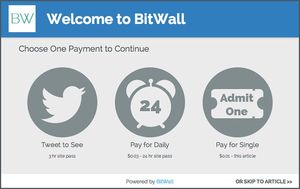 Bitwall: Konzept lässt User mit Tweets für Artikel 