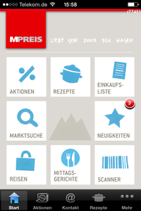 MPREIS Einkaufs-App (Foto: valuephone 2013)