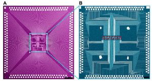 Winziger Chip: dank Nanotechnik (Foto: Jun Yao et al, Harvard University/MITRE)
