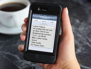 Erinnerungs-SMS an Patienten (Foto: TextAnywhere)