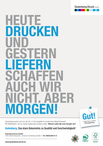 Inserat Druckerei Gutenberg (Copyright: Druckerei Gutenberg)