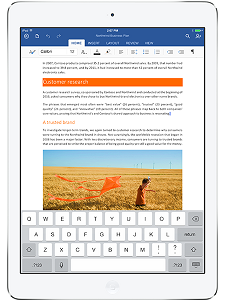 Word für iPad: So sieht echtes Office aus (Foto: microsoft.com)