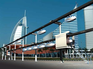 Hightech-Taxi: grafischer Entwurf des SkyTran (Foto: skytran.us) Hightech-Taxi: grafischer Entwurf des SkyTran (Foto: skytran.us)