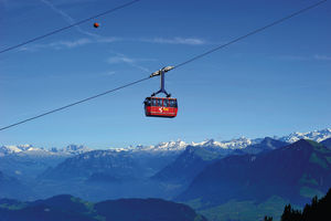 Die alte Luftseilbahn zwischen Fräkmüntegg & Pilatus Kulm (Foto: Pilatus-Bahnen)