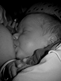 An der Brust: Muttermilch gibt Stammzellen weiter (Foto: pixelio.de/Vogtländer)