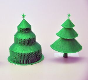 Bäume: links klassisch, rechts optimal 3D-gedruckt (Foto: sfu.ca)