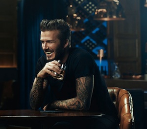 David Beckham: schlechtes Vorbild wirbt für Whiskey (Foto: haigclub.com)