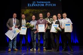 Gewinner des 12. Thüringer Elevator Pitch / Bild: Candy Welz