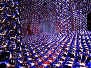 Sechsecke in 3D: kühlende Materialstruktur (Foto: Shasavari Group, rice.edu) Sechsecke in 3D: kühlende Materialstruktur (Foto: Shasavari Group, rice.edu)