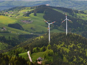 Windkraft im Wald: für viele Deutsche ein No-Go (Foto: pixelio.de/Rudolpho Duba)