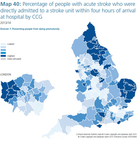 Britische Karte: Gesundheitsversorgung variiert (Foto: Public Health England)