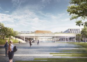 Eingang des neuen Campus (Foto: EHL)