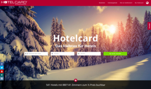 Screenshot Hotelcard-Startseite (Quelle: Hotelcard)
