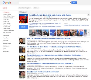 News-Suche: Sie ist besser als nur Facebook (Screenshot: pressetext)