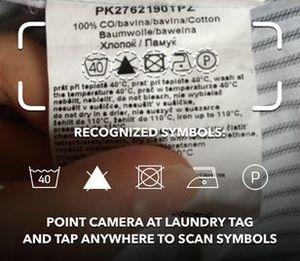 Pflegehinweise: werden per Smartphone-Kamera erfasst (Foto: Laundry Day)