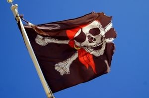 Piratenfahne: Künstler profitieren (Foto: Stephanie Hofschlaeger, pixelio.de)