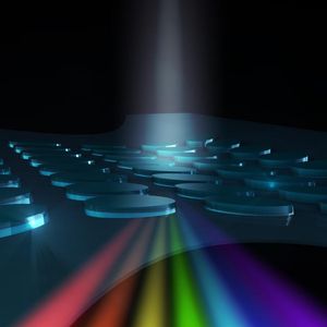Nanostruktur: filtert Licht und Farben (Foto: RMIT/The University of Adelaide)