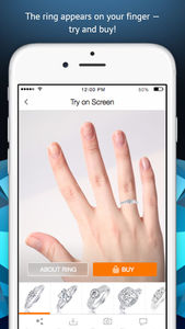 Anprobe: App platziert passende Ringe (Foto: tryon.guru)