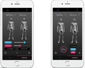 Naked 3D Fitness Tracker: App zeigt 3D-Modell (Foto: naked.fit)