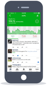 iPhone: Tweets auf StockTwits wirken auf Kurse ein (Foto: stocktwits.com)