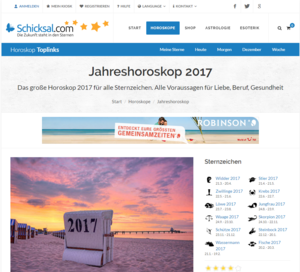 Jahreshoroskop 2017 kostenlos von schicksal.com (©  schicksal.com)