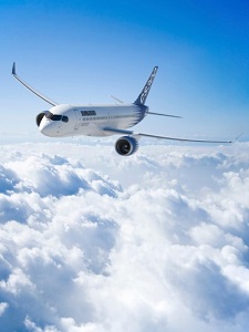 Flugzeug: Hier soll das neue Material nützlich sein (Foto: bombardier.com)