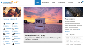 Das Liebeshoroskop für 2017 von schicksal.com (Screenshot)