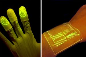 Intelligenter Fingerkuppen-Sensor und Sensor-Bandage (Fotos: web.mit.edu)