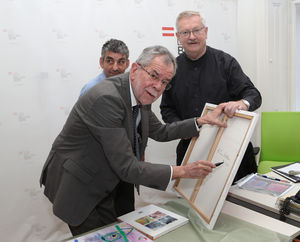 A. van der Bellen mit F. Moßhammer und P. Bubna-Litic Foto GEPA/Special Olympics