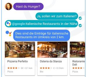 Google Assistant: sucht auf Anfrage Restaurants aus (Foto: google.com)