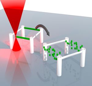 Lasergeschriebene dreidimensionale Mikrostrukturen löschen (Foto: kit.edu)