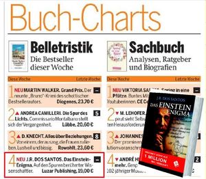 Bestsellerliste Österreich KW 18: Das Einstein Enigma (© luzar publishing)
