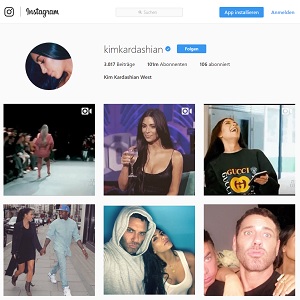 Promi-Profil: kann irreführend wirken (Foto: instagram.com, Kim Kardashian)