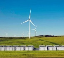 Speicher für Windfarm: soll Stromversorgung sichern (Foto: tesla.com)