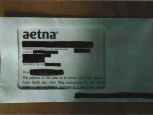Kuvert von aetna: Datenschutz wird schwer verletzt (Foto: aidslawpa.org)