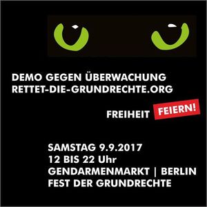 Demo gegen Überwachung in Berlin (Foto: Rettet-die-Grundrechte.org)