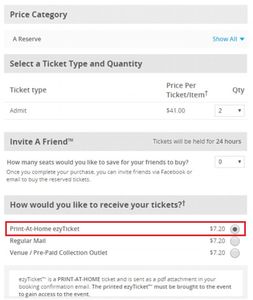 Bestell-Online-Formular von Ticketek weist Gebühr aus (Foto: reddit.com)